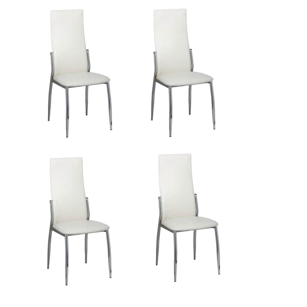 Vidaxl eetkamerstoelen 4 st kunstleer wit