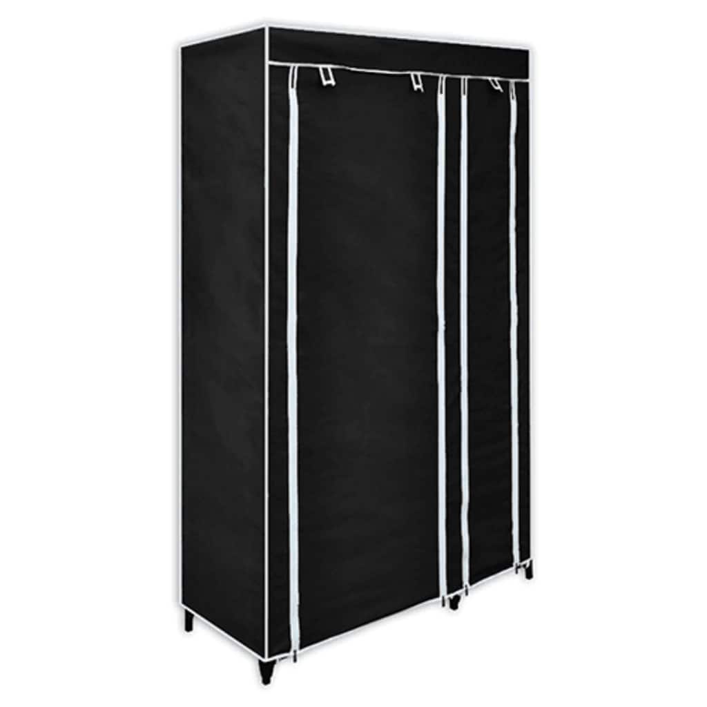 Vidaxl kledingkast opvouwbaar 110x45x175 cm zwart