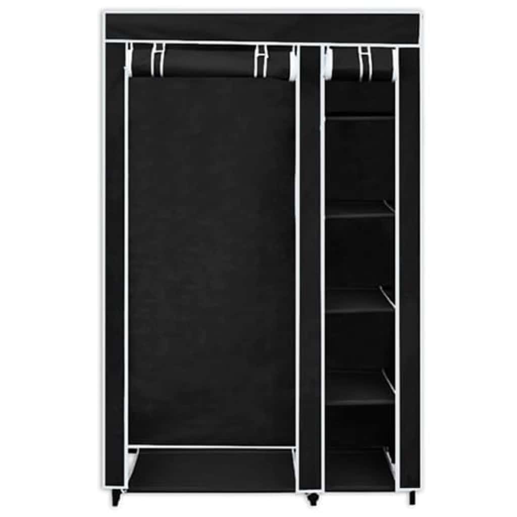 Vidaxl kledingkast opvouwbaar 110x45x175 cm zwart