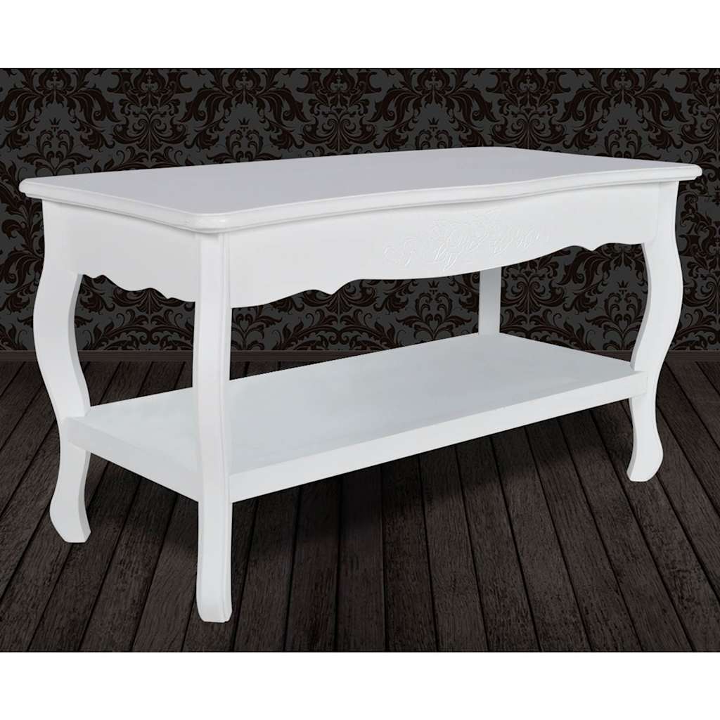 Vidaxl salontafel met 2 lagen mdf wit