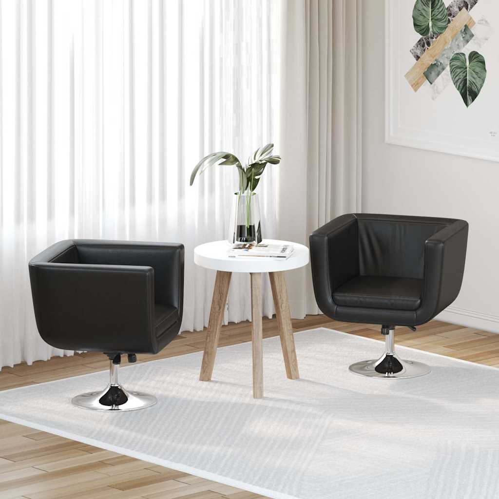 Vidaxl barstoelen 2 st kunstleer zwart