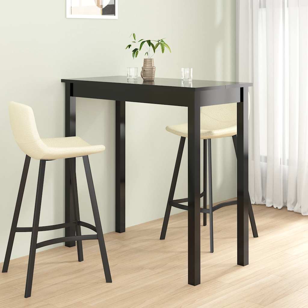 Vidaxl bartafel 115x55x107 cm mdf zwart