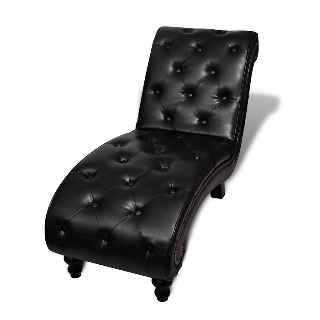 Vidaxl chaise longue kunstleer bruin
