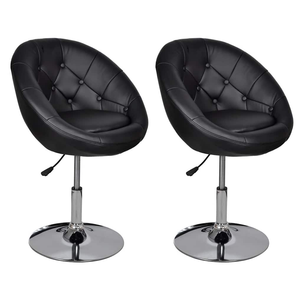 Vidaxl barstoelen 2 st kunstleer zwart