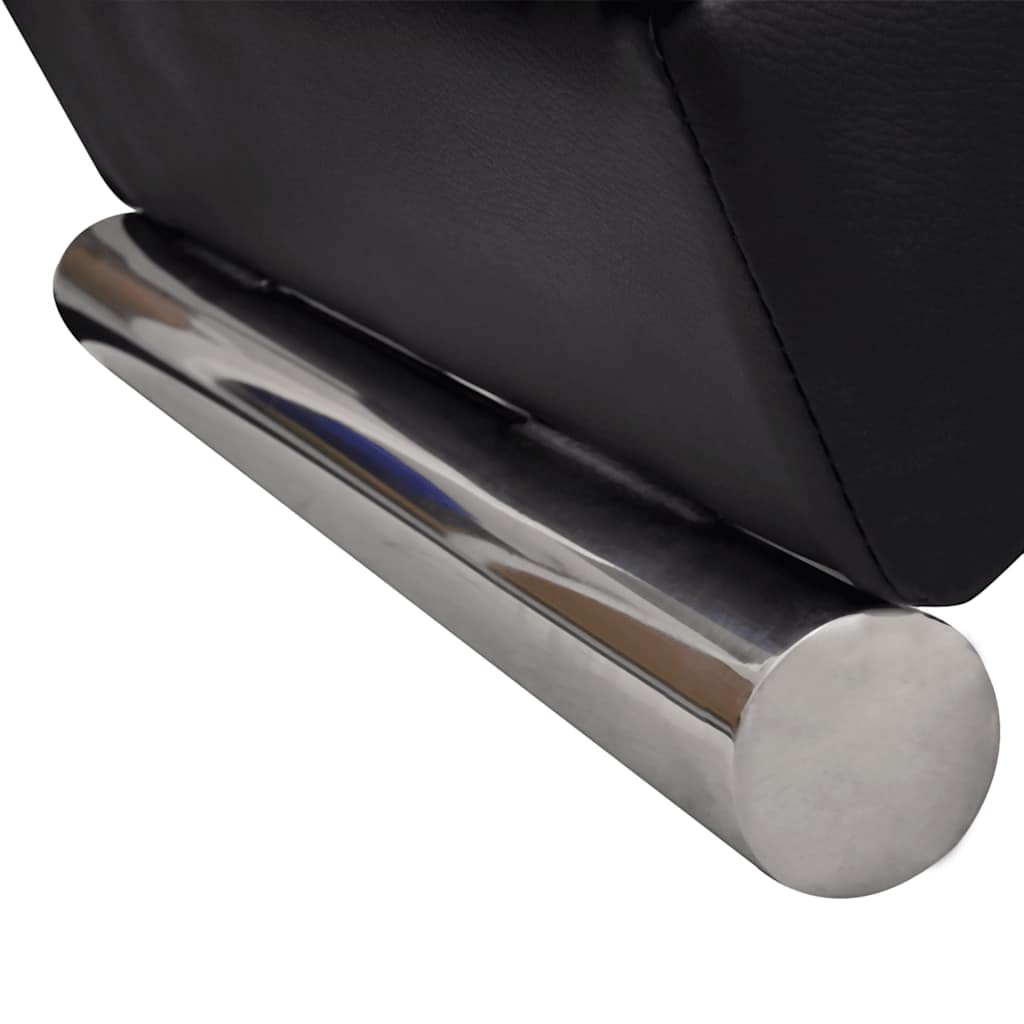 Vidaxl chaise longue kunstleer zwart