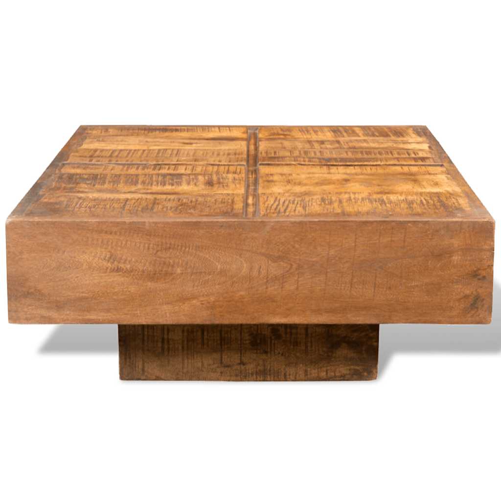 Vidaxl salontafel vierkant massief mangohout bruin