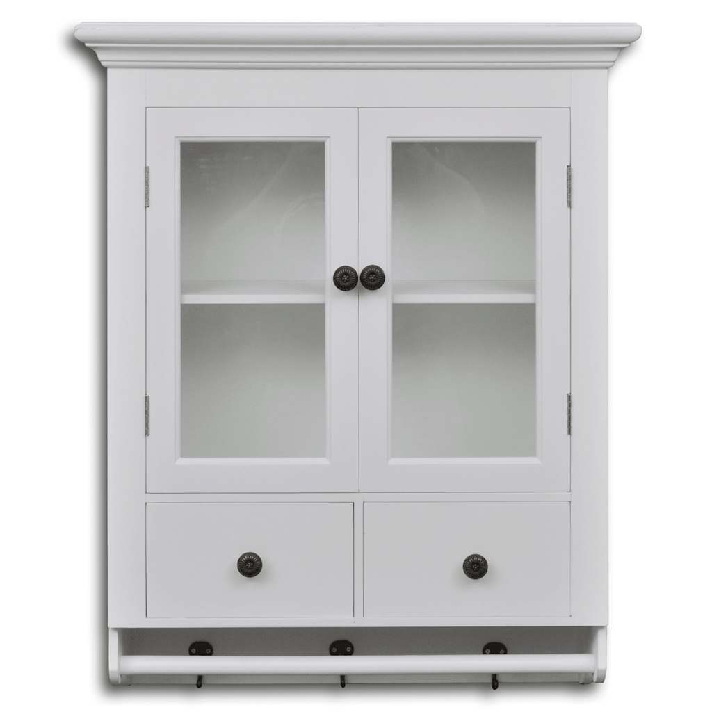 Vidaxl keukenbovenkast met glazen deur hout wit