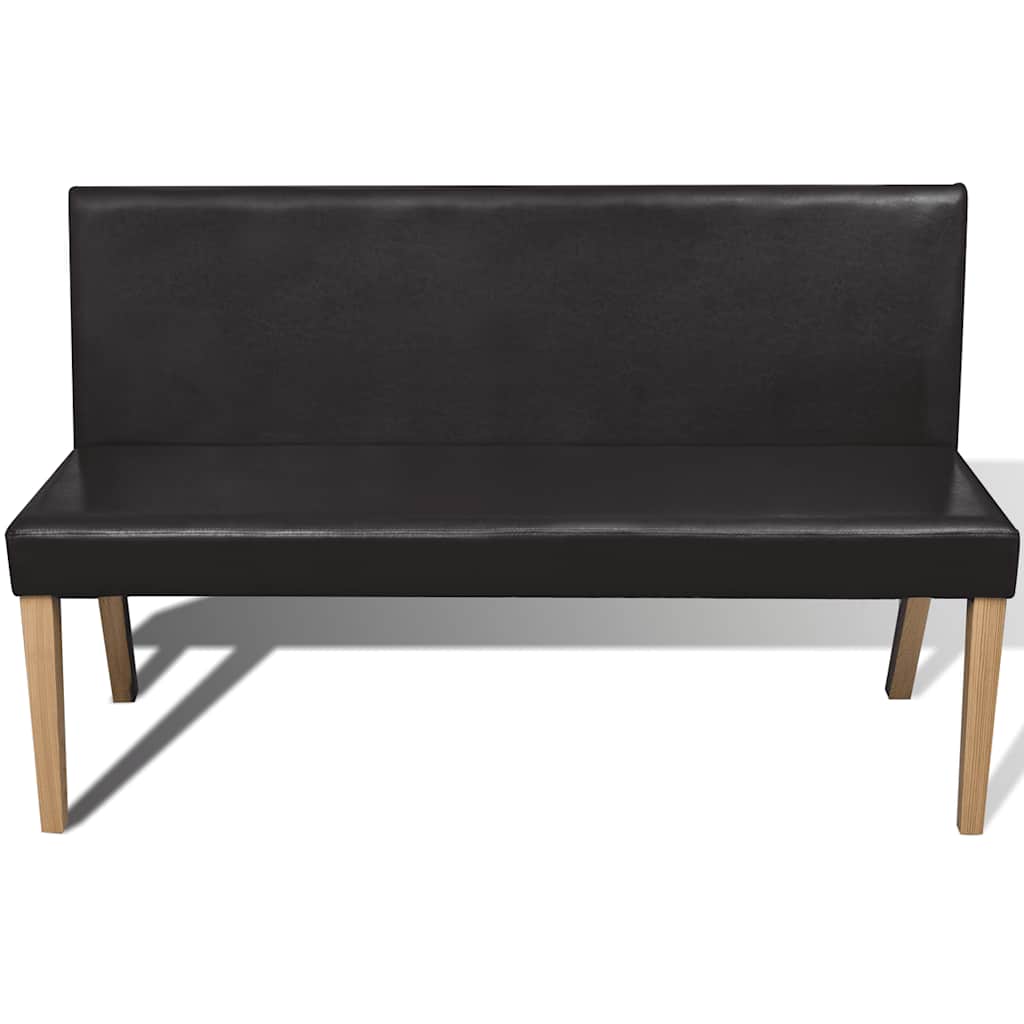 Vidaxl bankje 139,5 cm kunstleer donkerbruin