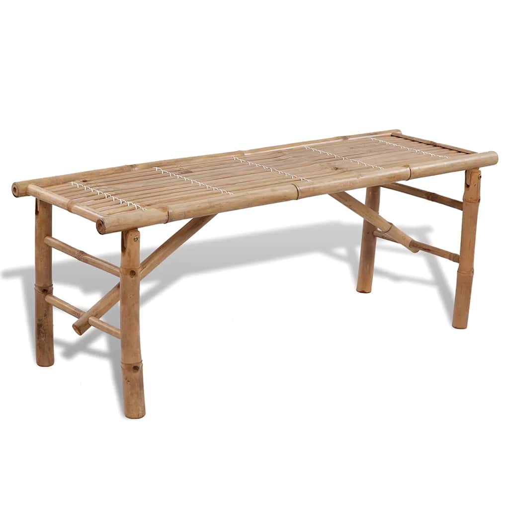 Vidaxl biertafel met 2 bankjes 100 cm bamboe