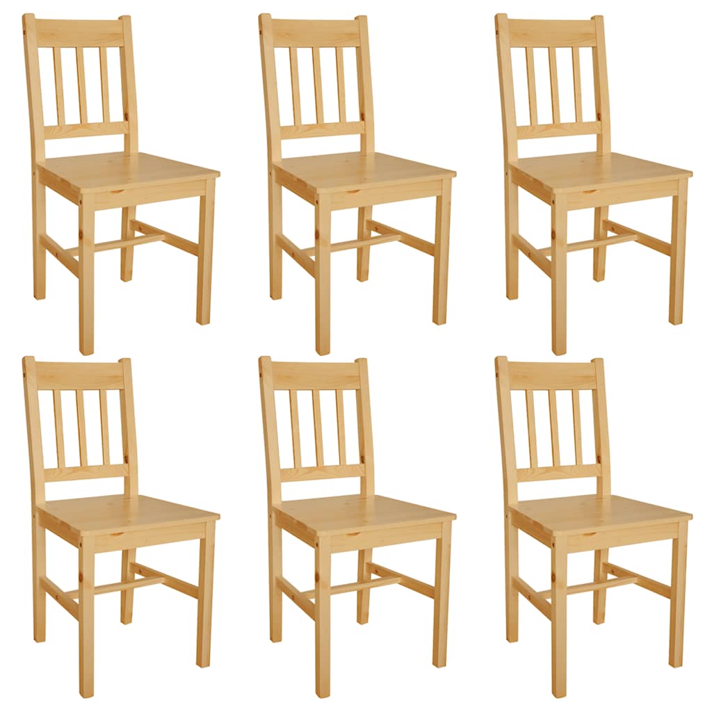 Vidaxl eetkamerstoelen 6 st grenenhout