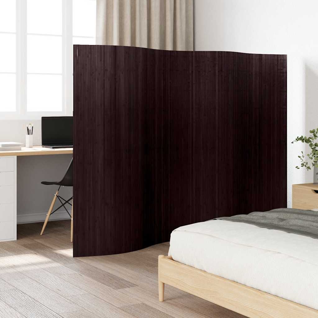 Vidaxl kamerscherm breedte 250 cm hoogte 165 cm bamboe donkerbruin
