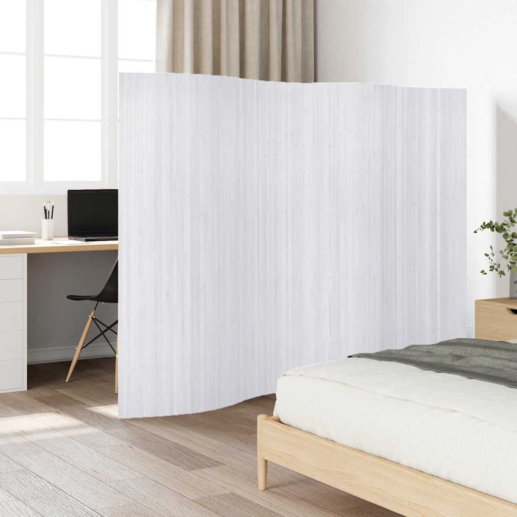 Vidaxl kamerscherm breedte 250 cm hoogte 165 cm bamboe wit