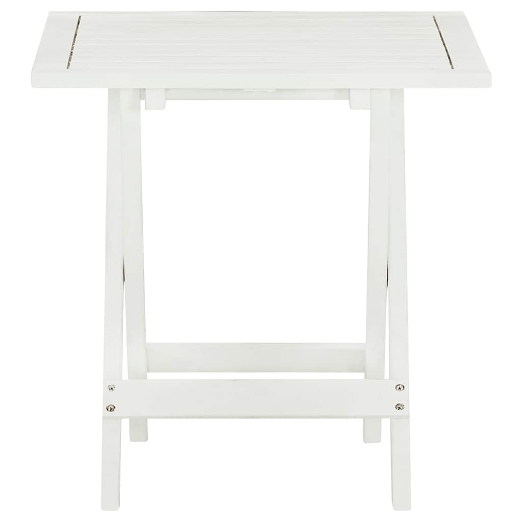 Vidaxl bistrotafel 46x46x47 cm massief acaciahout wit
