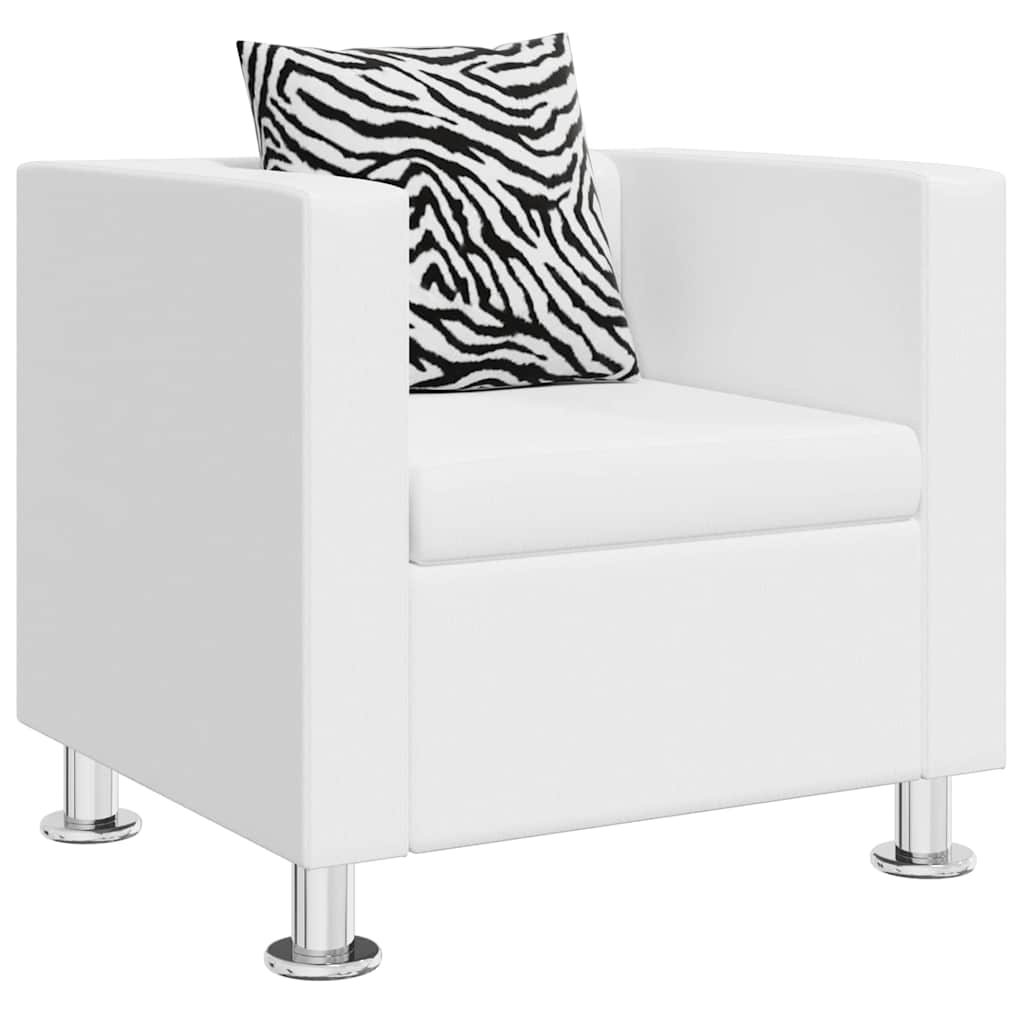 Vidaxl fauteuil kunstleer wit