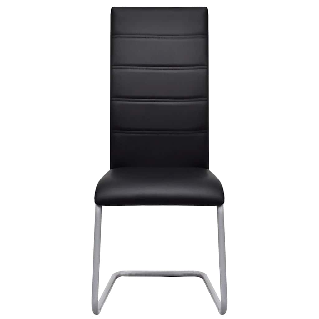 Vidaxl eetkamerstoelen 4 st kunstleer zwart