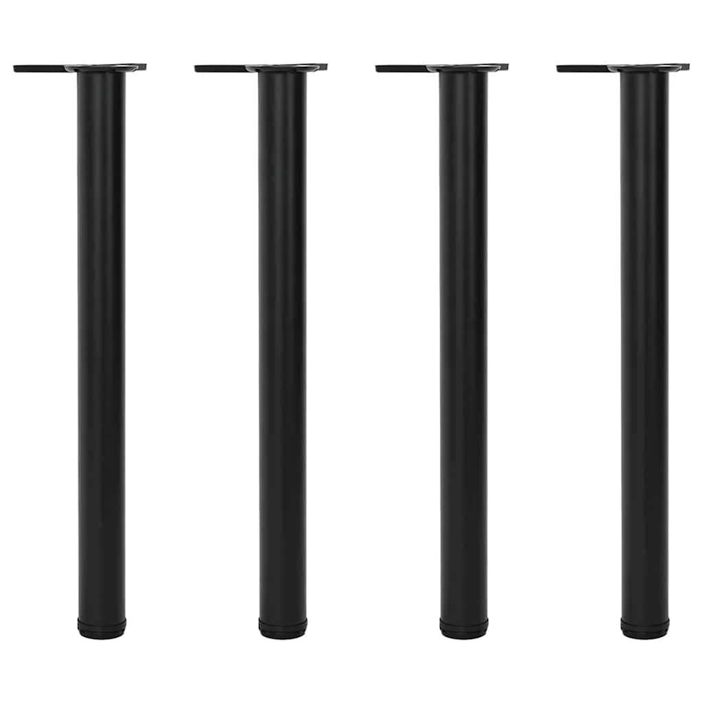 Vidaxl tafelpoten in hoogte verstelbaar zwart 710 mm 4 st