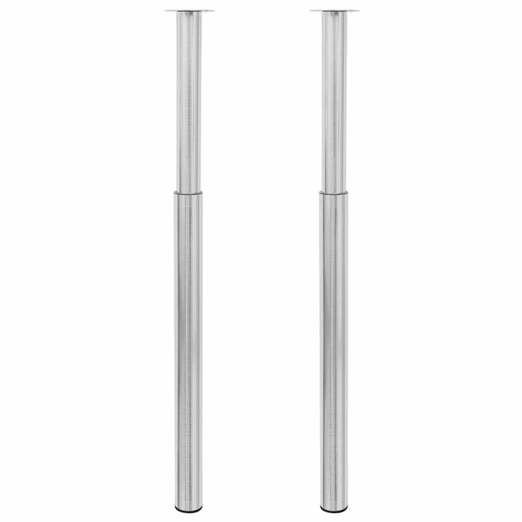 Vidaxl tafelpoten telescopisch roestvrij staal 710 mm - 1100 mm 2 st