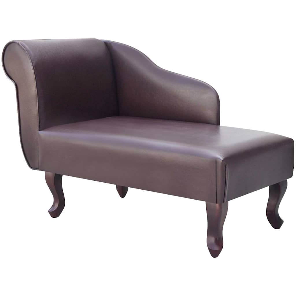Vidaxl chaise longue kunstleer bruin