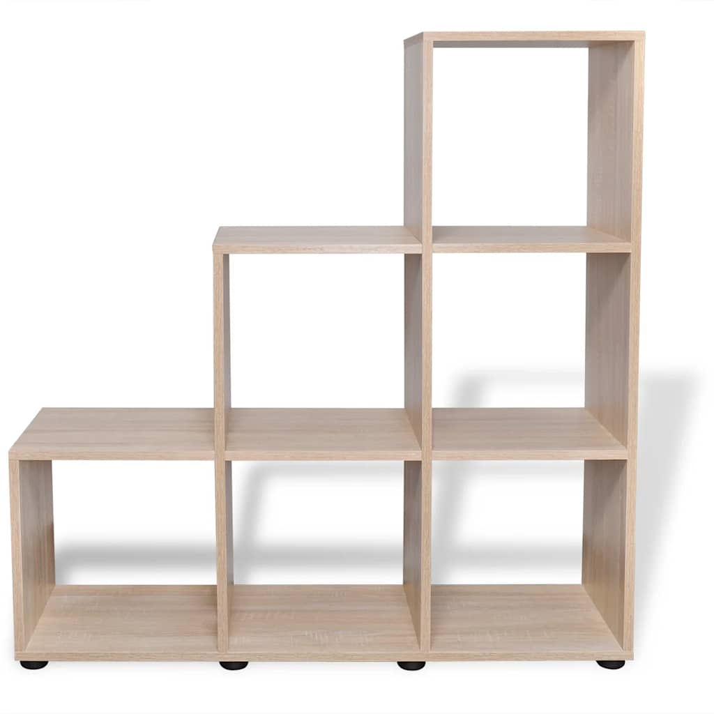Vidaxl boekenkast presentatiemeubel trapvormig 107 cm eikenkleur