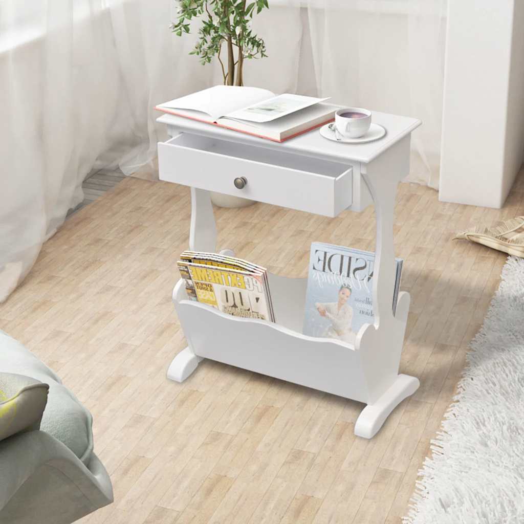Vidaxl tijdschriftenrek melrose wit