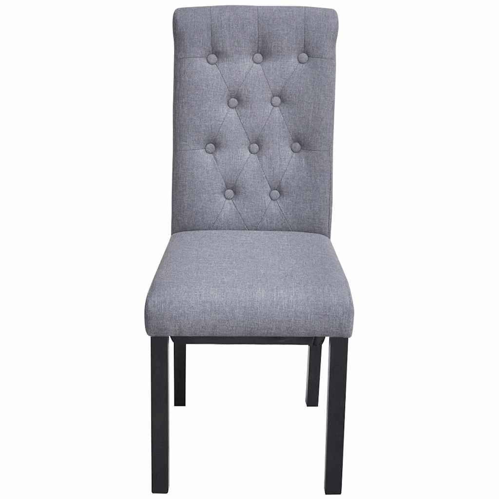 Vidaxl eetkamerstoelen 4 st stof lichtgrijs