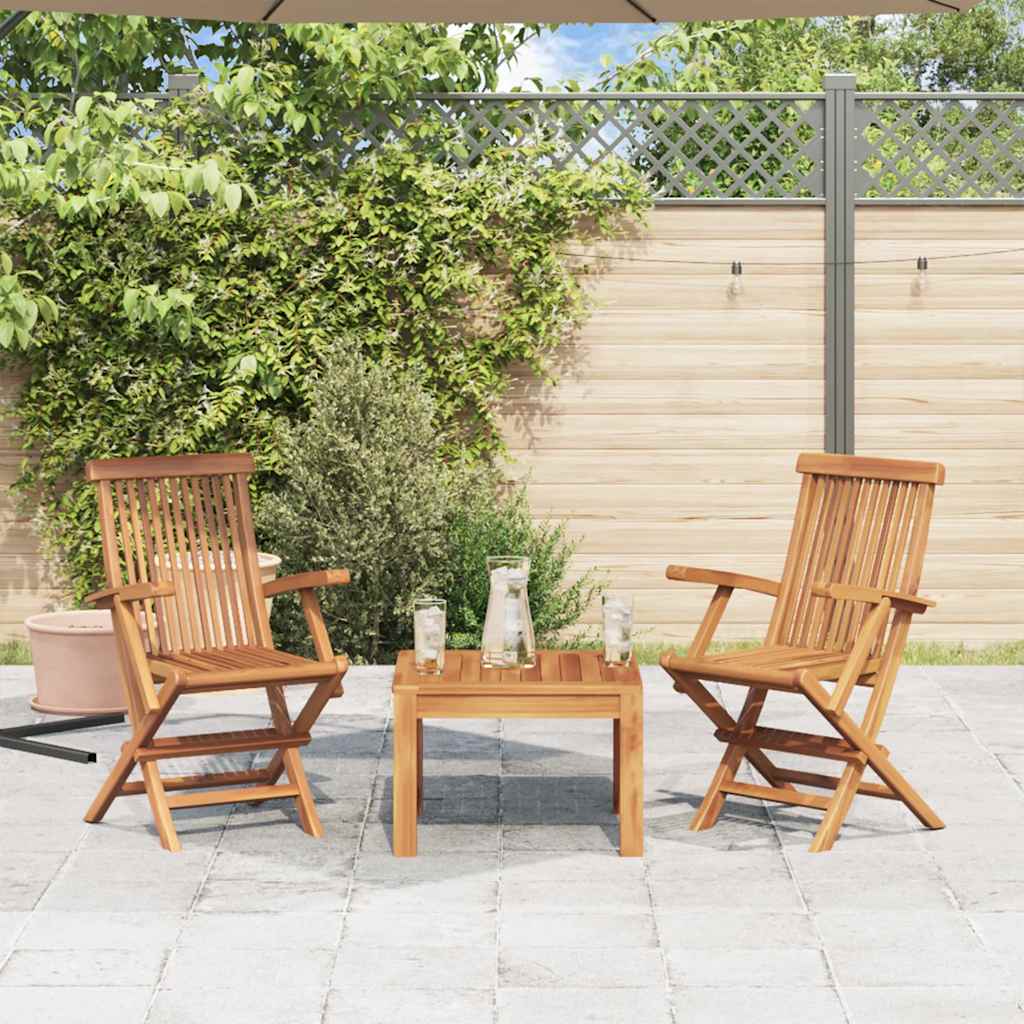 Vidaxl tuinstoelen inklapbaar 2 st massief teakhout
