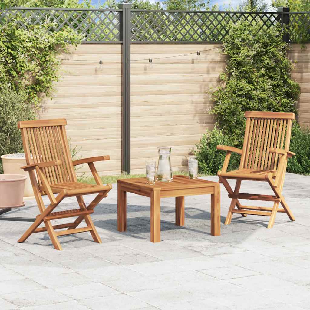 Vidaxl tuinstoelen inklapbaar 2 st massief teakhout