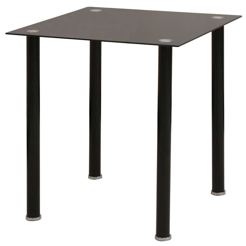 Vidaxl eetkamerset tafel en stoel zwart 5-delig