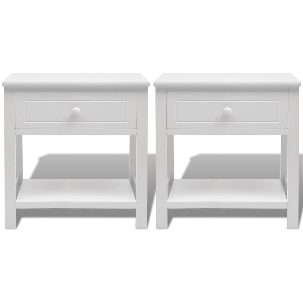 Vidaxl nachtkastjes 2 stuks hout wit