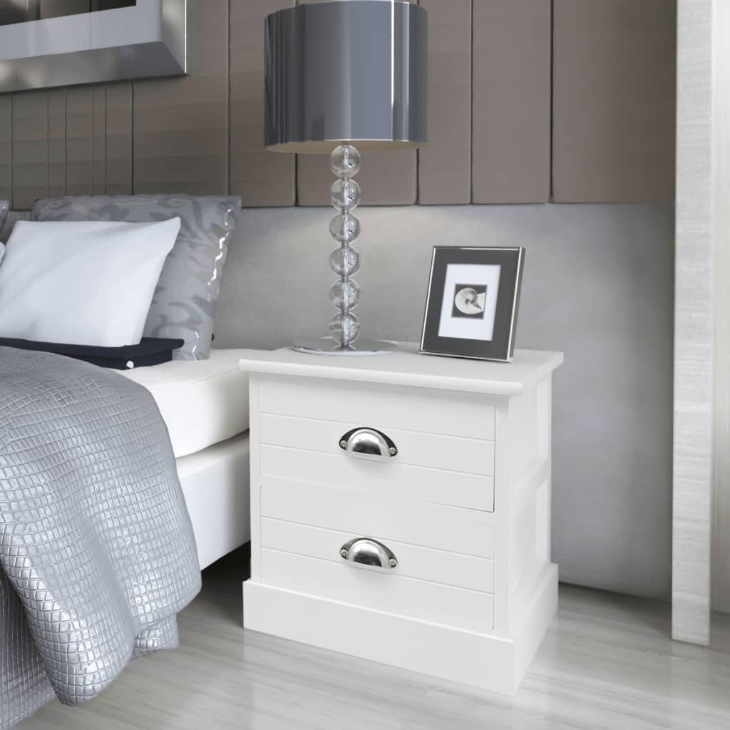 Vidaxl nachtkastjes franse stijl 2 stuks wit