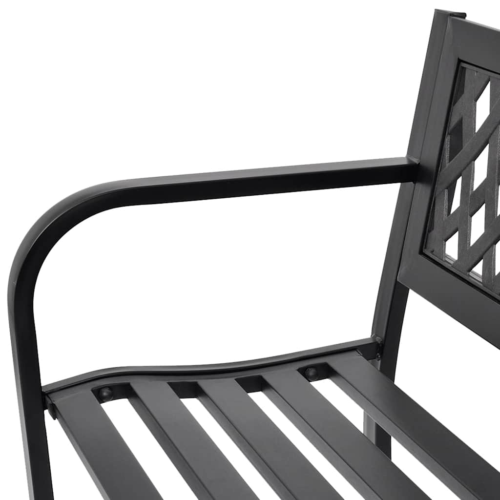 Vidaxl tuinbank 118 cm staal zwart