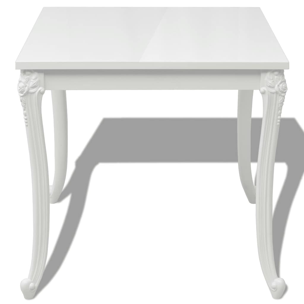 Vidaxl eettafel 80 x 80 x 76 cm hoogglans wit