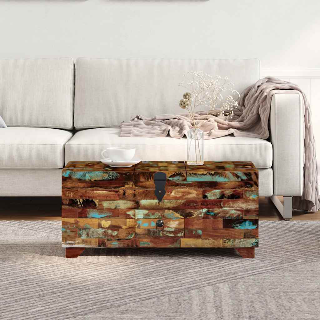 Vidaxl salontafel kist 80x40x35 cm massief gerecycled hout