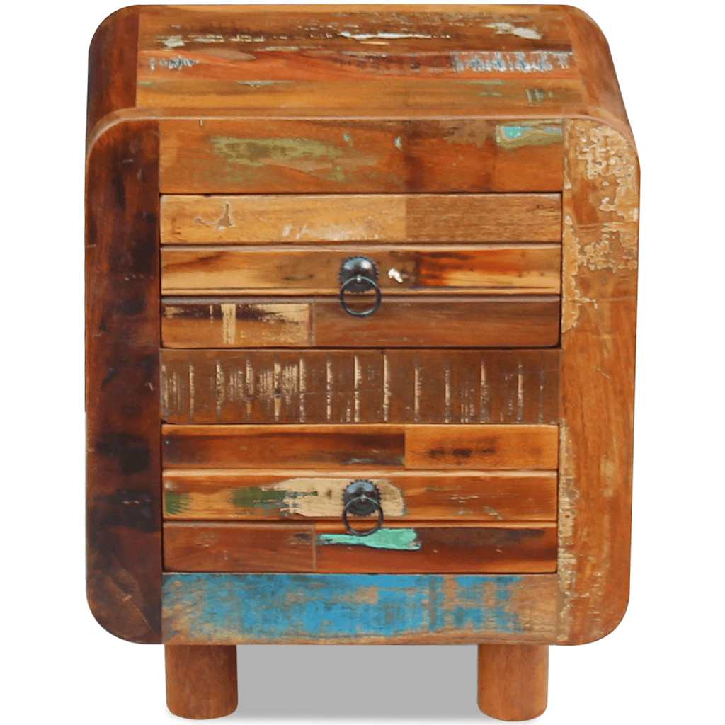 Vidaxl nachtkastje 43x33x51 cm massief gerecycled hout