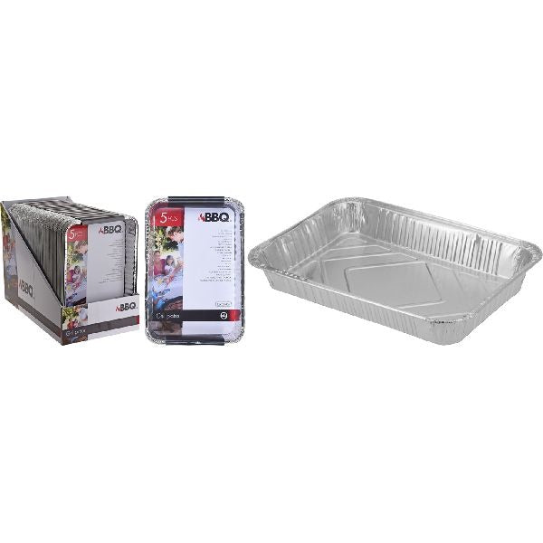 Bbq aluminium grillschalen set 5 stuks