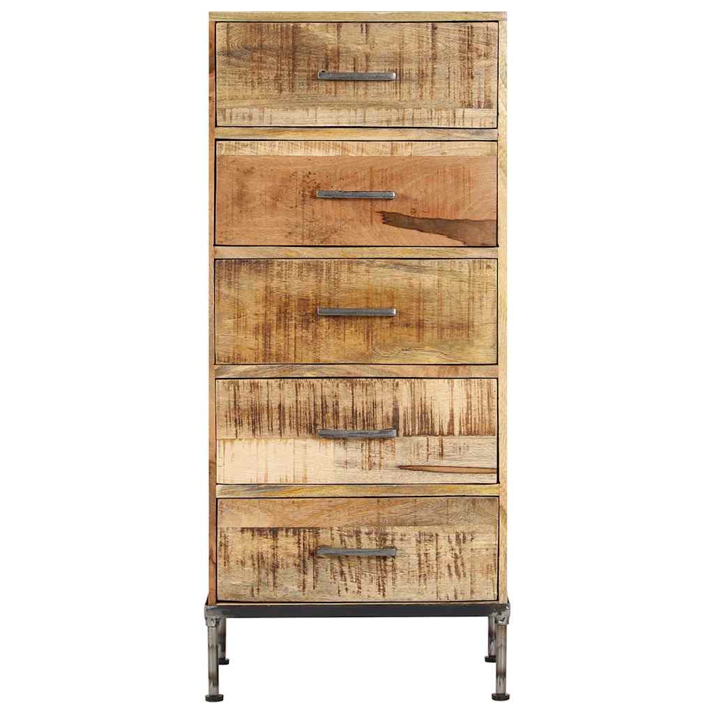 Vidaxl ladekast 45x35x106 cm massief mangohout