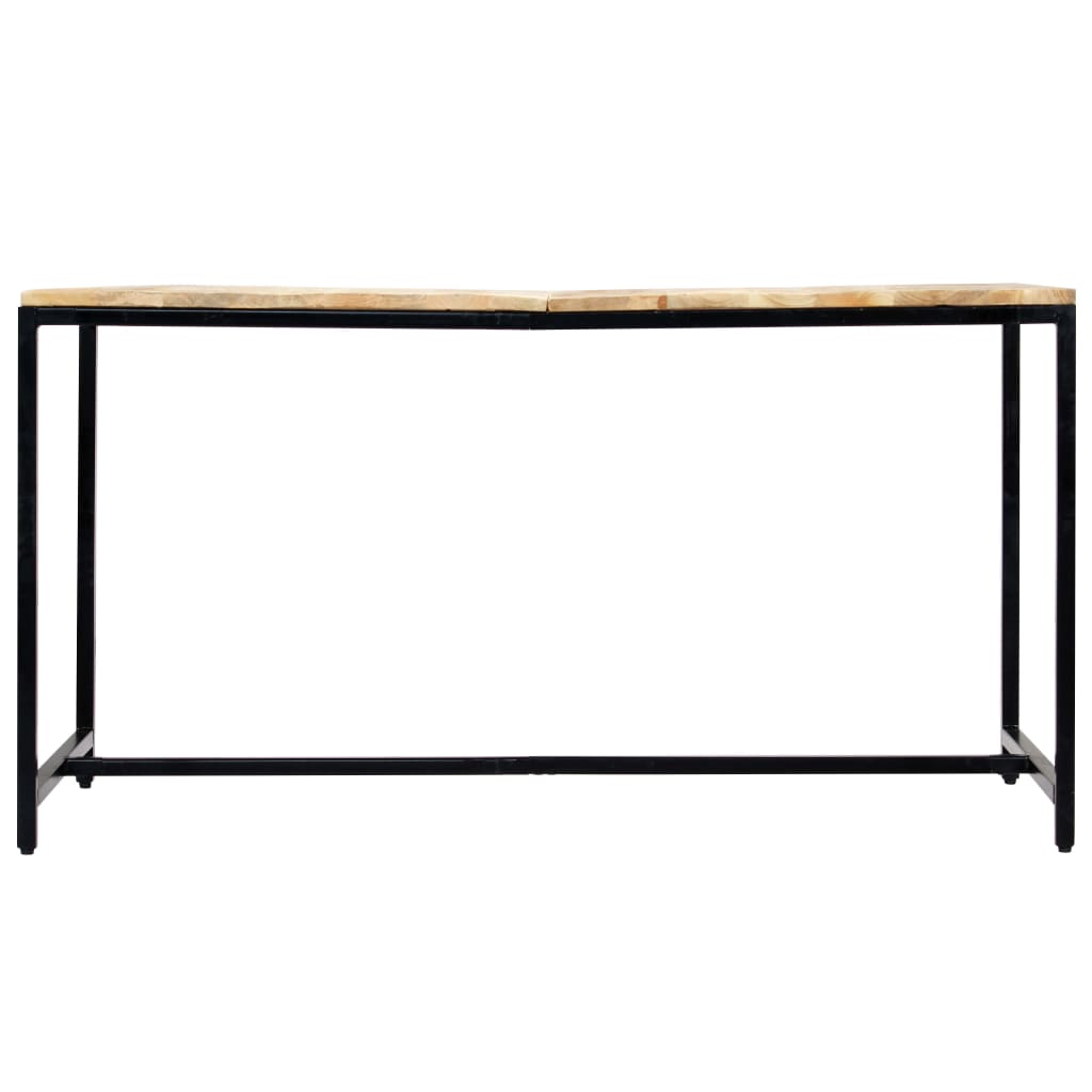 Vidaxl eettafel 140x70x75 cm massief ruw mangohout
