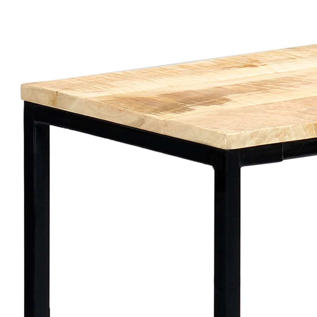 Vidaxl wandtafel 140x35x76 cm massief ruw mangohout