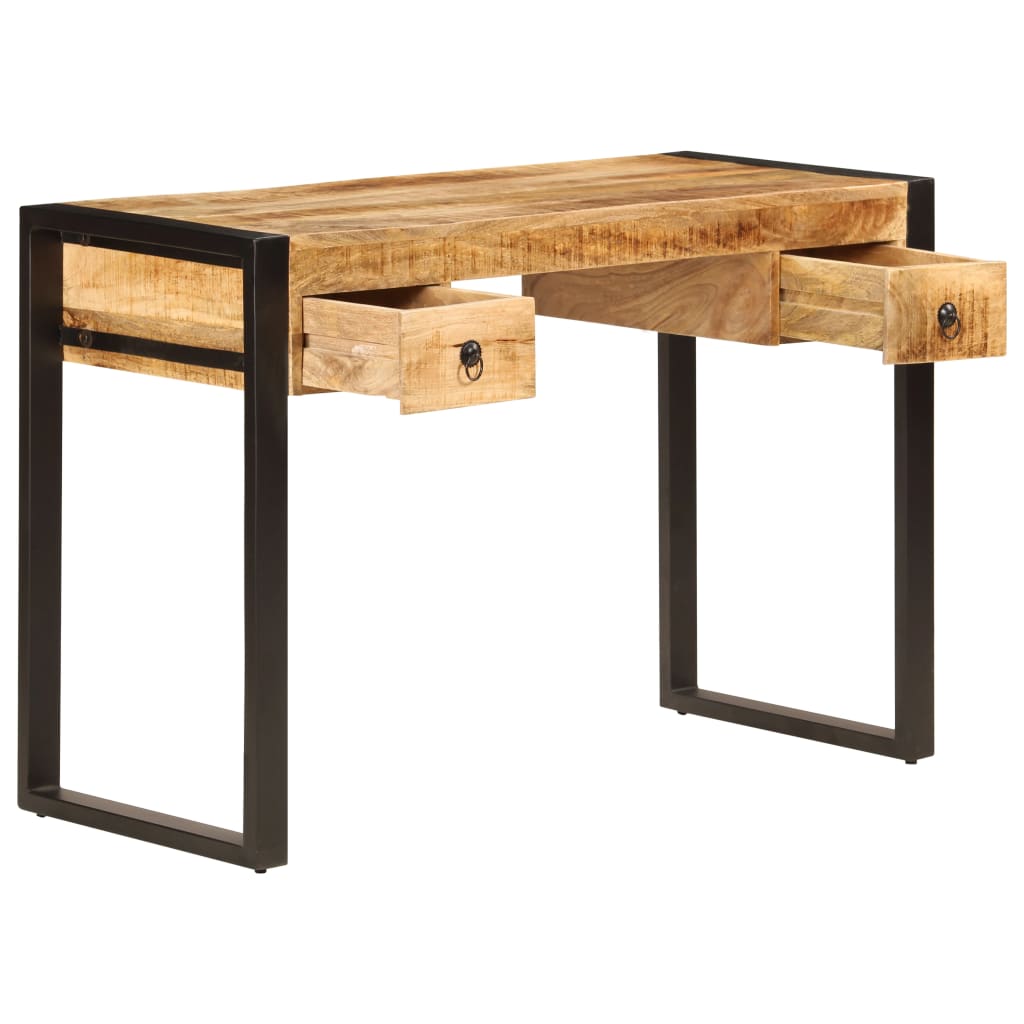 Vidaxl bureau met 2 lades 110x50x77 cm massief mangohout
