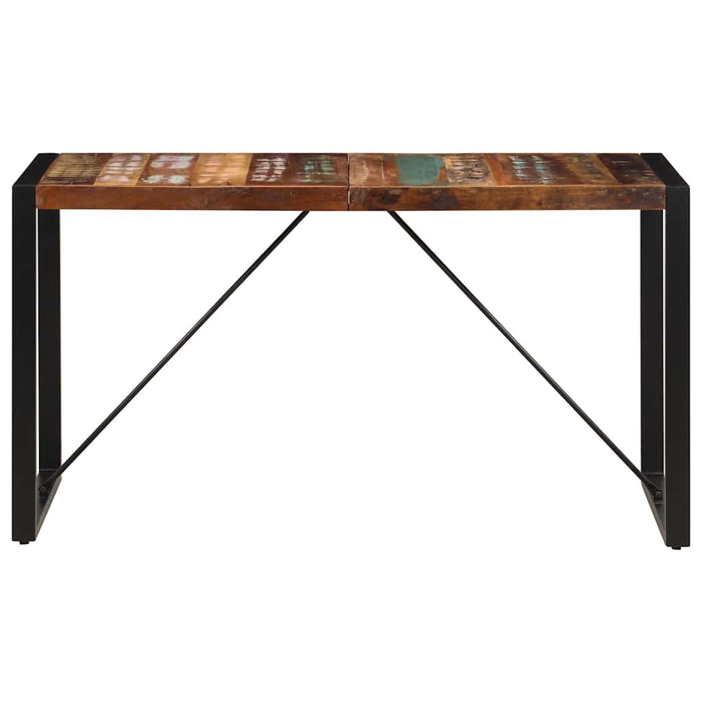 Vidaxl eettafel 140x70x75 cm massief gerecycled hout