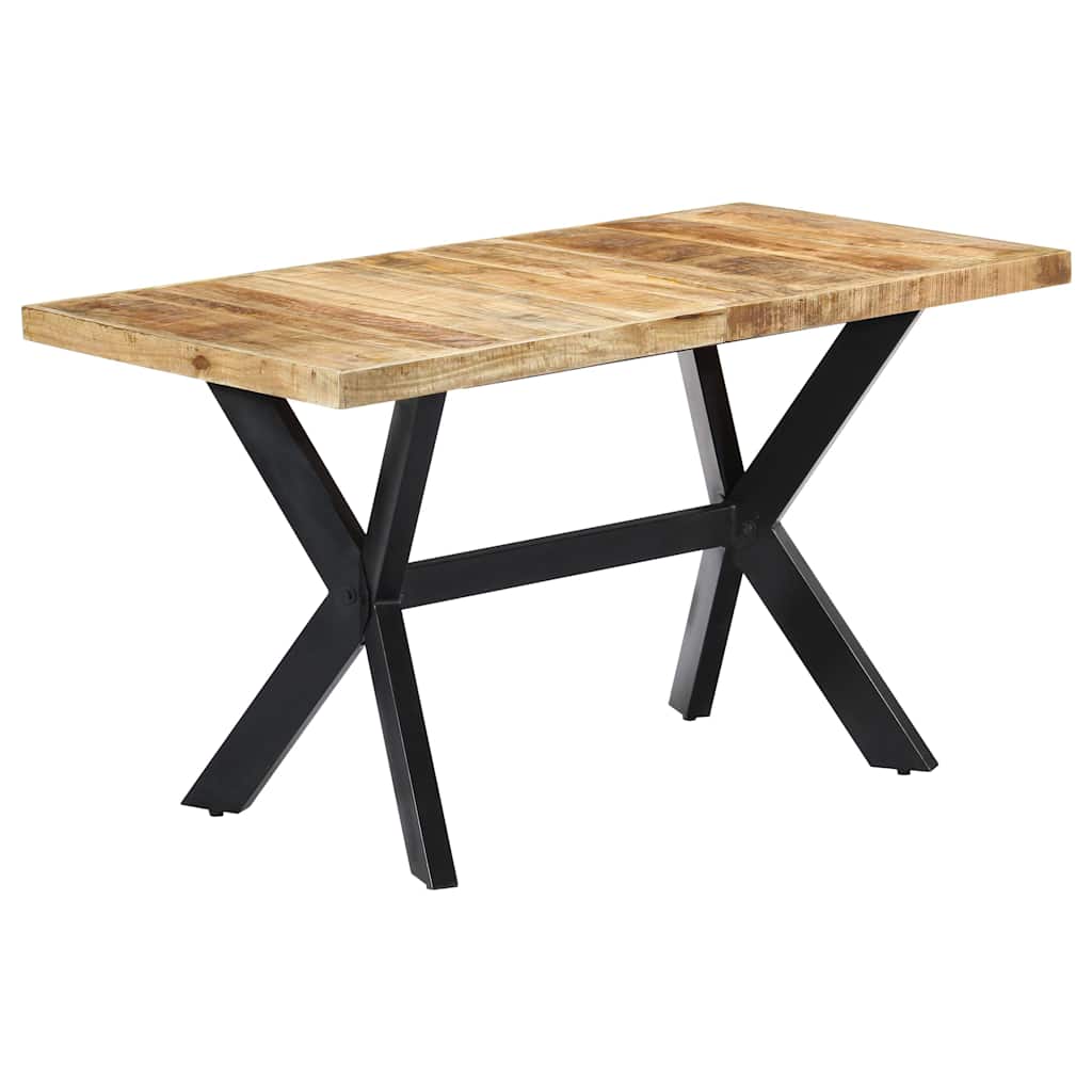 Vidaxl eettafel 140x70x75 cm massief ruw mangohout