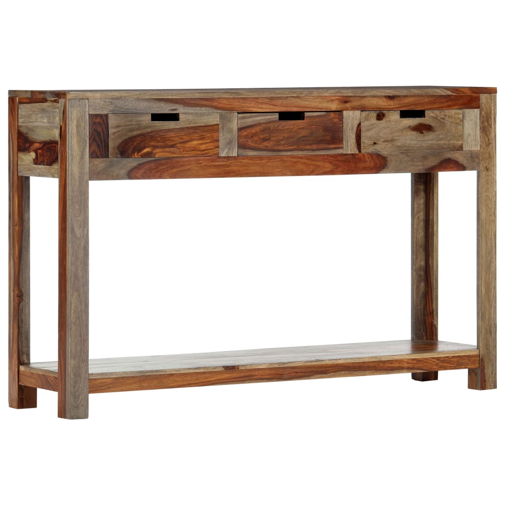Vidaxl wandtafel met 3 lades 120x30x75 cm massief acaciahout