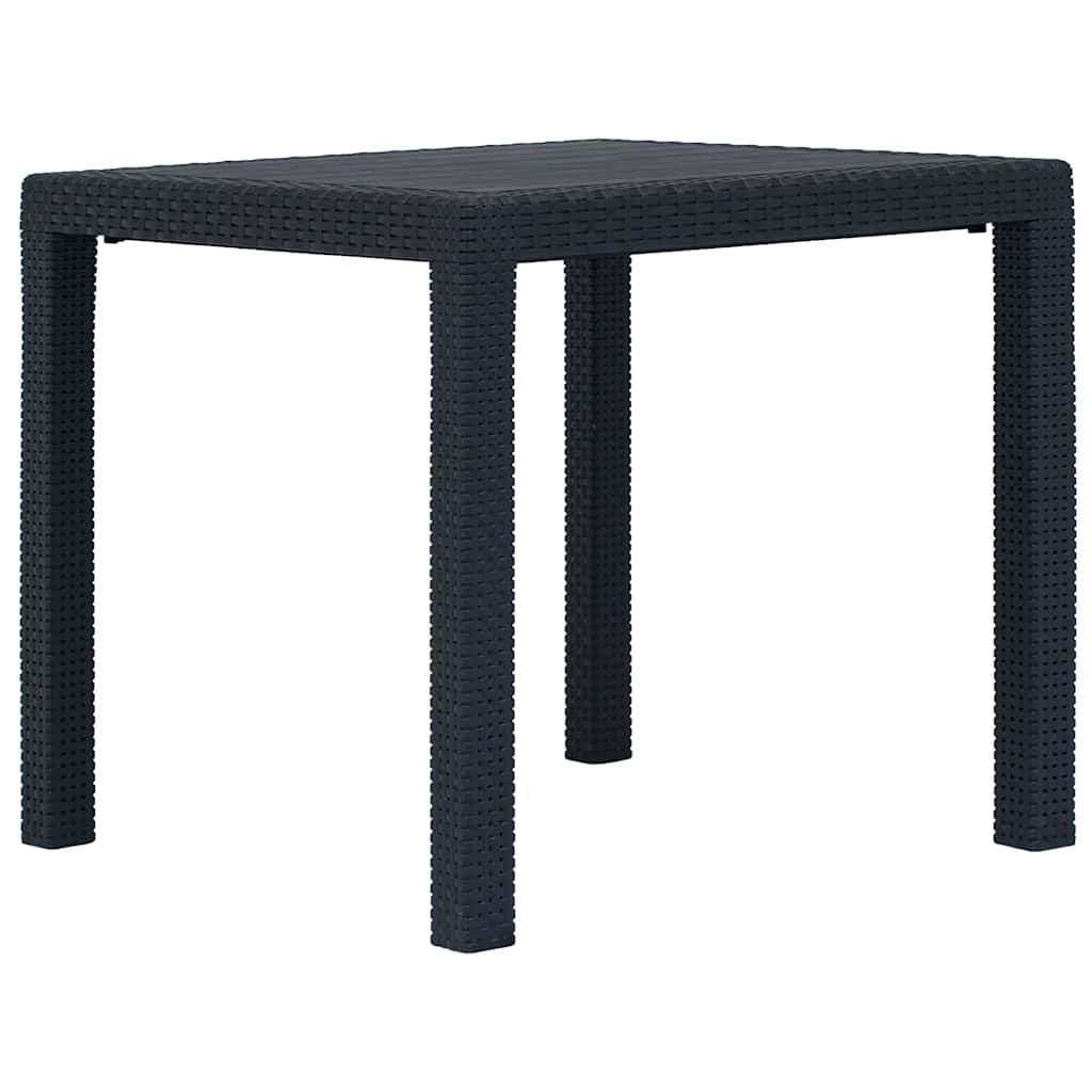 Vidaxl tuintafel 79x79x72 cm rattan-look kunststof antraciet