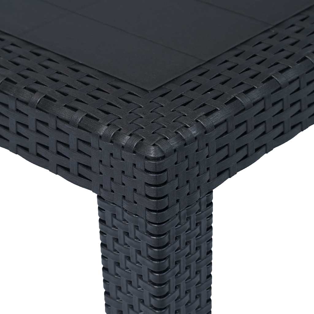 Vidaxl tuintafel 79x79x72 cm rattan-look kunststof antraciet