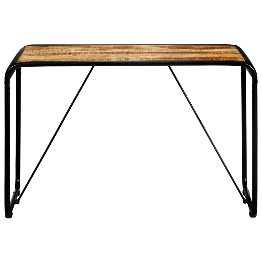Vidaxl eettafel 118x60x76 cm massief ruw mangohout