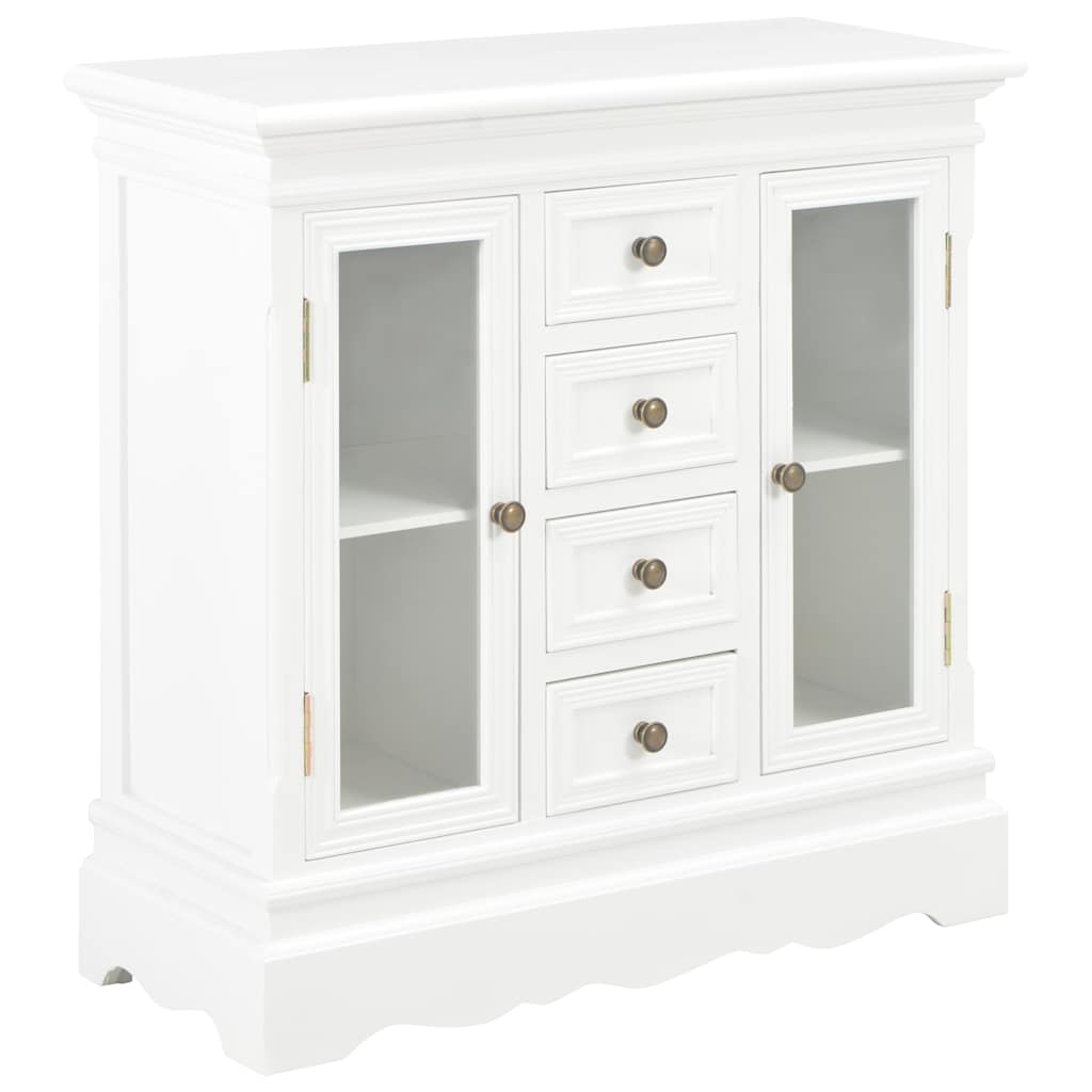 Vidaxl dressoir 70x28x70 cm massief grenenhout wit
