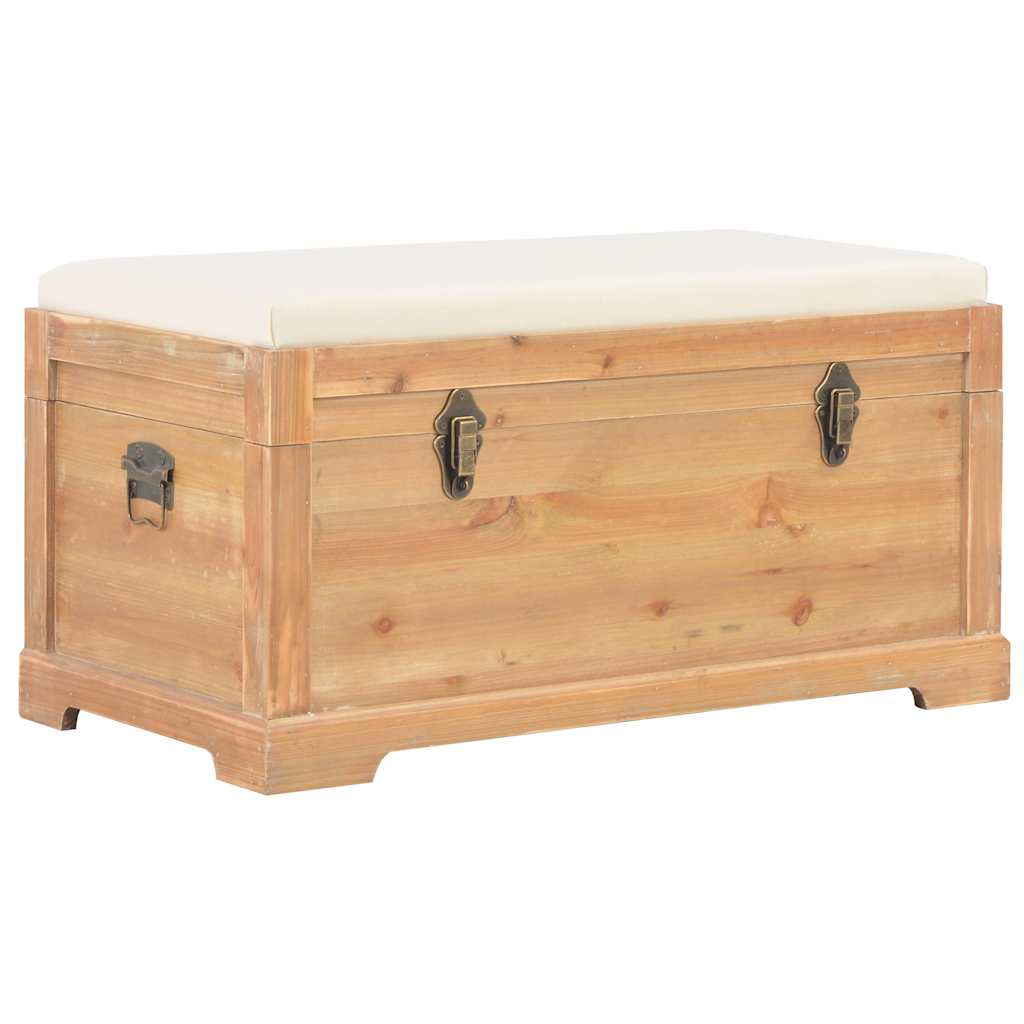 Vidaxl opslagkist met kussen 80x40x40 cm mdf
