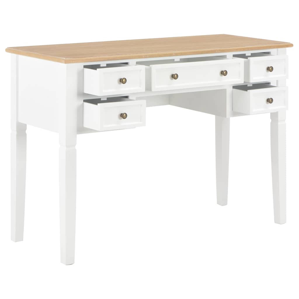 Vidaxl schrijftafel 109,5x45x77,5 cm hout wit