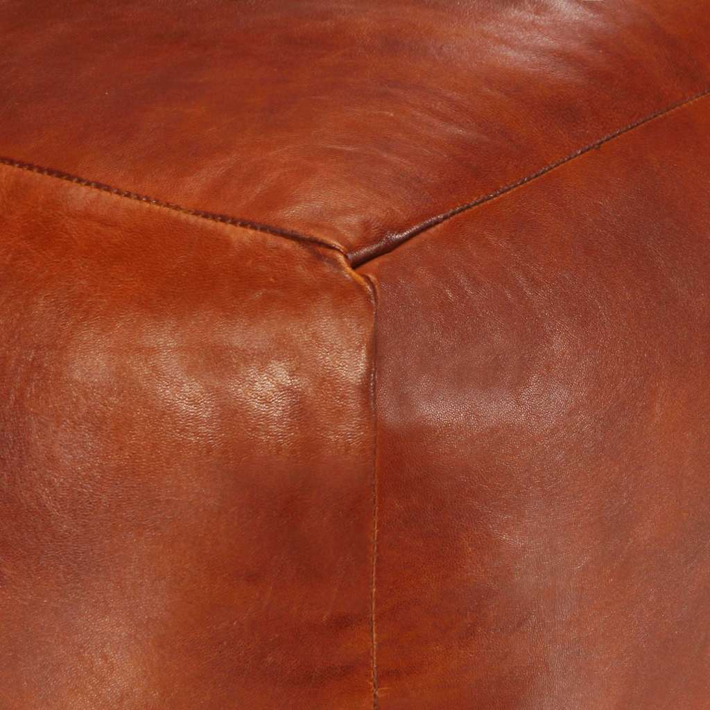 Vidaxl poef 40x40x40 cm echt geitenleer tan