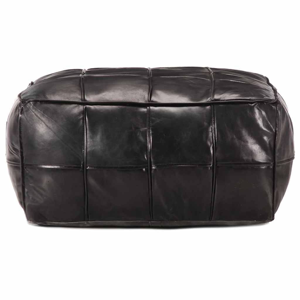 Vidaxl poef 60x60x30 cm echt geitenleer zwart